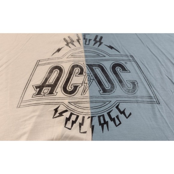 West Coast Shirt Women's AC/DC Voltage Stretch Cropped Tee Size M - Picture 2 of 6